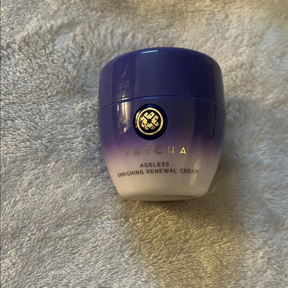 Tatcha Ageless Enriching Renewal Cream - Purple & White Jar